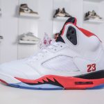 Air Jordan 5 Retro Fire Red Black Tongue