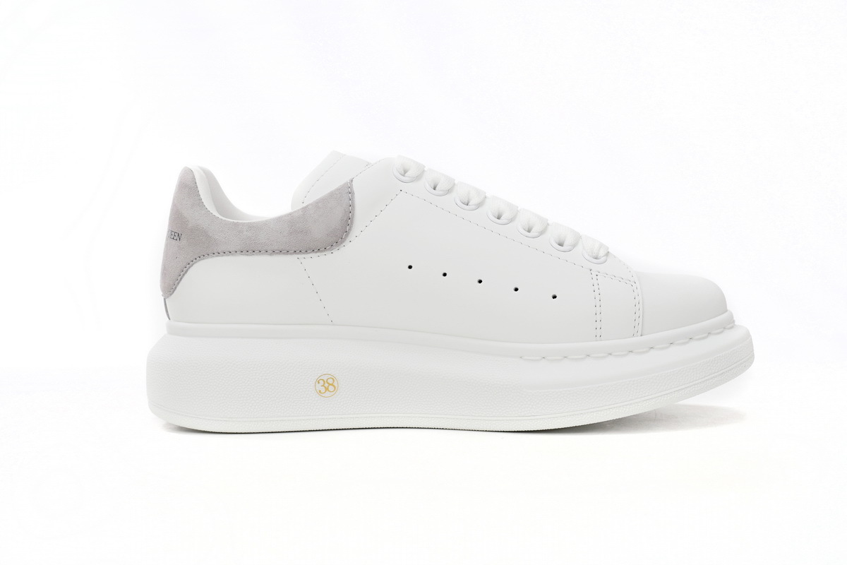 灰绒 麦昆头层皮女神专属夏季小白鞋 Alexander McQueen Sneaker Gray Velvet 03.JPG Alexander McQueen Sneaker Gray Velvet - 图片 1